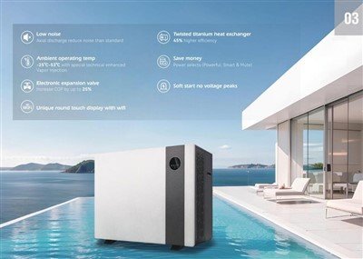 7kw/12kw/17kw/25kw/30kwスイミングプールウォーターチラーグラウンドプールと地上プールの高効率