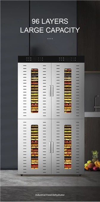 100kg 96 Trays Electric Stainless Steel commercial Beef Jerky Dehydrator